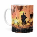 Caneca The Mandalorian 3d Print Branca