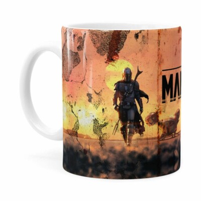 Caneca The Mandalorian 3d Print Branca