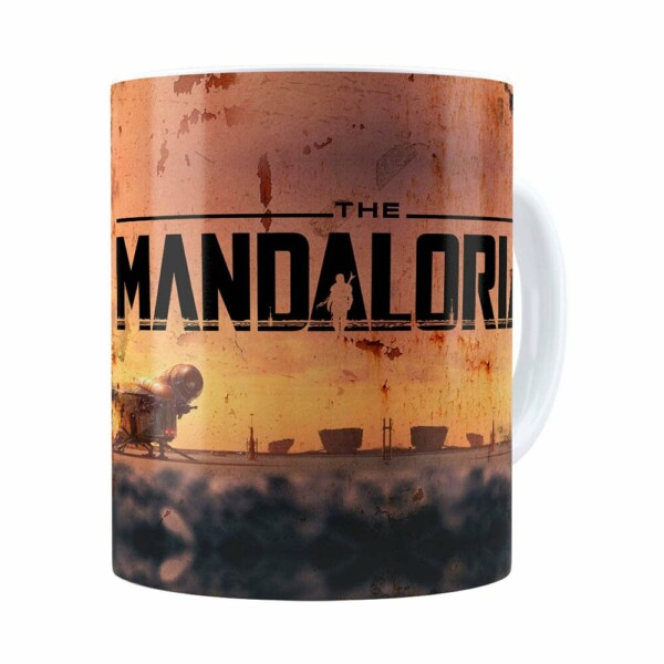 Caneca The Mandalorian 3d Print Branca
