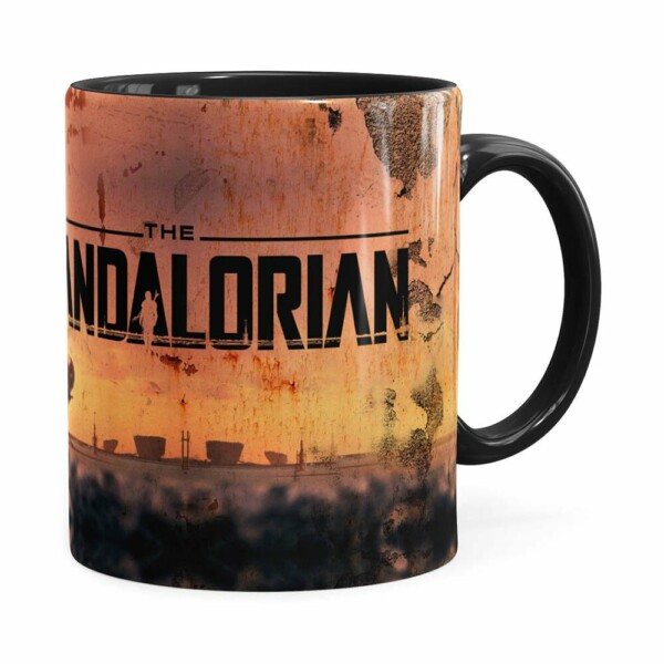 Caneca The Mandalorian 3d Print Preta