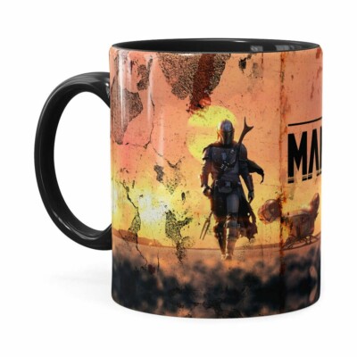 Caneca The Mandalorian 3d Print Preta