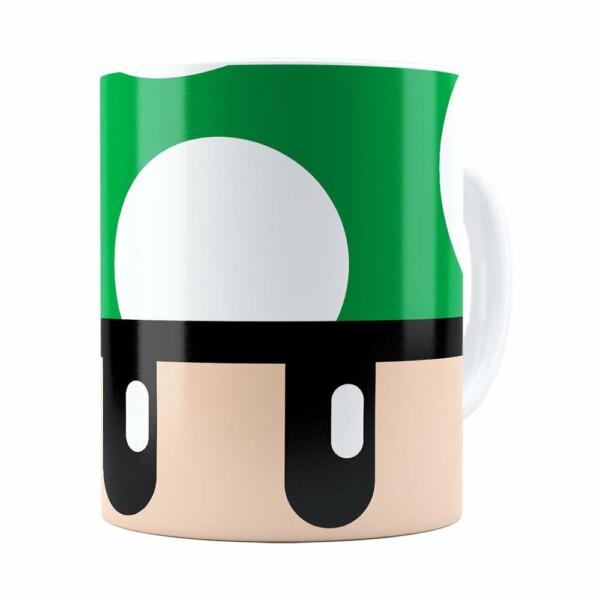 Caneca Toad Super Mario Bros Verde Branca