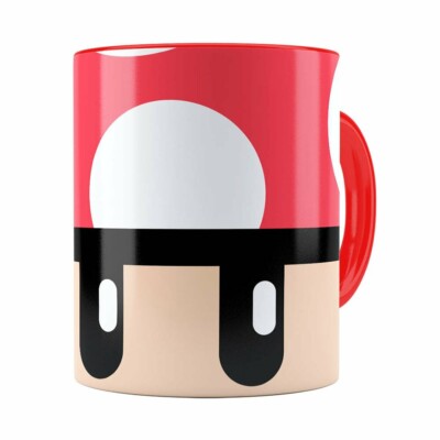 Caneca Toad Super Mario Bros Vermelho