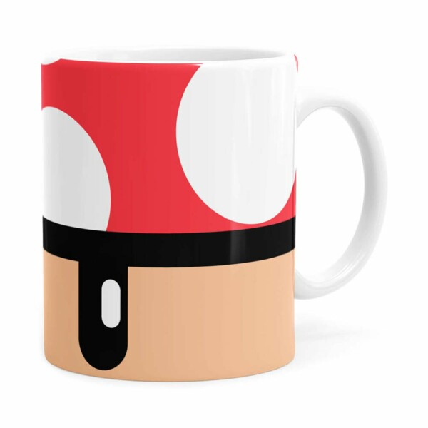 Caneca Toad Super Mario Bros Vermelho Branca