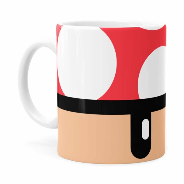 Caneca Toad Super Mario Bros Vermelho Branca