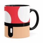 Caneca Toad Super Mario Bros Vermelho Preta