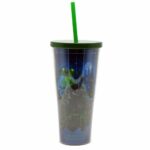 Copo Tampa E Canudo Batman Metalico 650ml