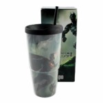 Copo Tampa E Canudo Injustice Superman E Batman 650ml