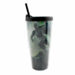 Copo Tampa E Canudo Injustice Superman E Batman 650ml