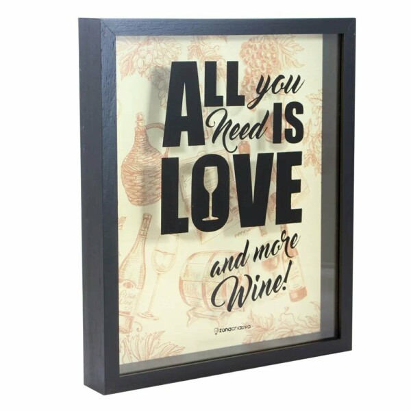 Quadro Coleção De Rolhas All Is Love