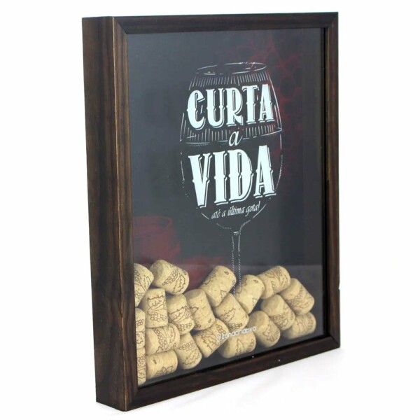 Quadro Coleção De Rolhas Curta A Vida