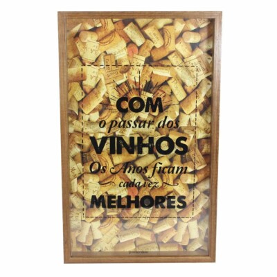 Quadro Coleção De Rolhas Vinhos Melhores