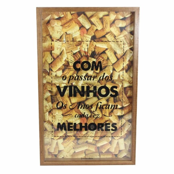 Quadro Coleção De Rolhas Vinhos Melhores