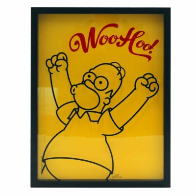Quadro Coleção De Tampas Homer Woo Hoo