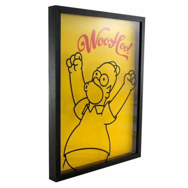 Quadro Coleção De Tampas Homer Woo Hoo