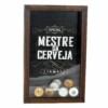 Quadro Coleção De Tampas Mestre Da Cerveja