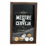 Quadro Coleção De Tampas Mestre Da Cerveja