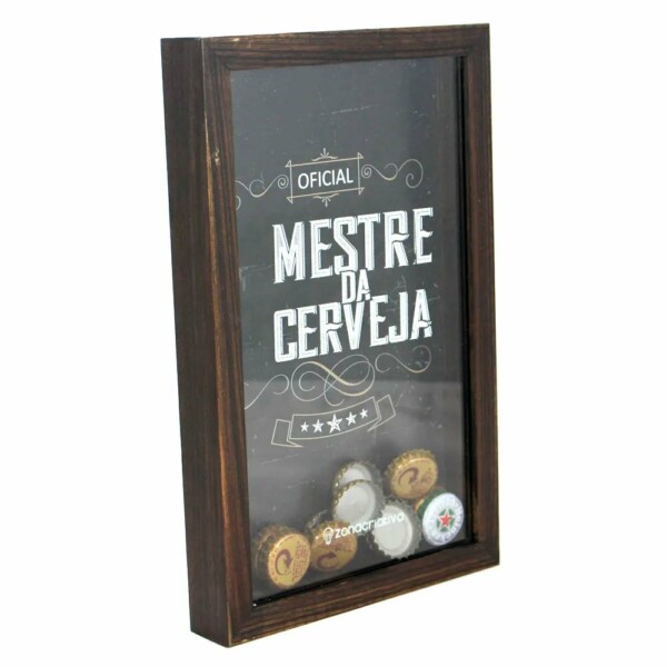 Quadro Coleção De Tampas Mestre Da Cerveja