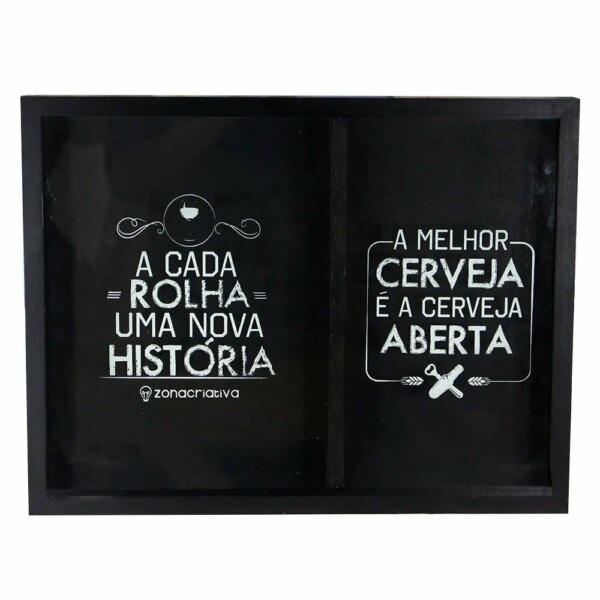 Quadro Coleção Duplo De Rolhas E Tampas Vinho E Cerveja
