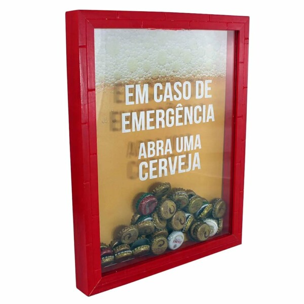 Quadro Coleção Emergência Tampas Cervejas