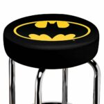 Banqueta Batman Logo Preta Em Ferro
