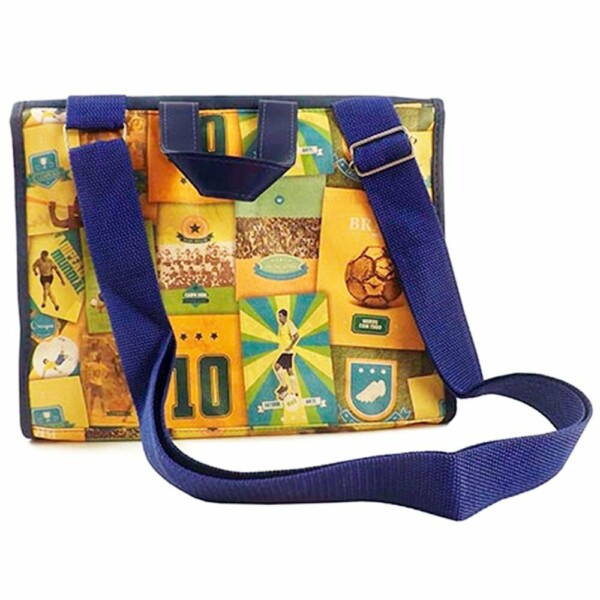 Bolsa Old School Brasil Do Futebol Couro E Camurça