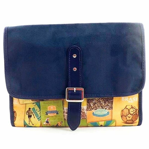 Bolsa Old School Brasil Do Futebol Couro E Camurça