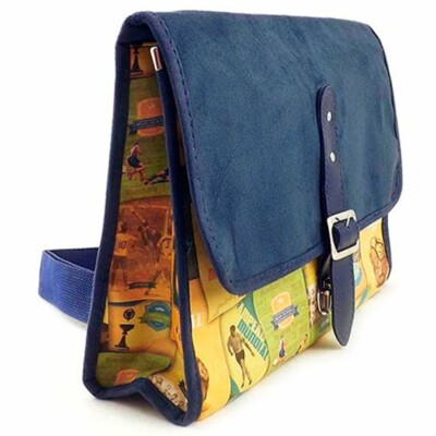 Bolsa Old School Brasil Do Futebol Couro E Camurça