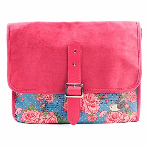 Bolsa Old School Cartas Para Mary Couro E Camurça
