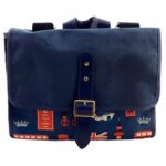 Bolsa Old School London Forever Couro E Camurça