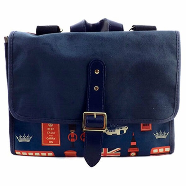 Bolsa Old School London Forever Couro E Camurça
