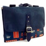 Bolsa Old School London Forever Couro E Camurça