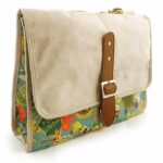 Bolsa Old School Povo Unido Couro E Camurça