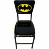Cadeira Batman Bar Logo Preta Em Metal