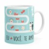 Caneca A Caminho Da Felicidade Te Amo Branca