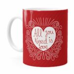 Caneca All You Need Is Love Listras Branca
