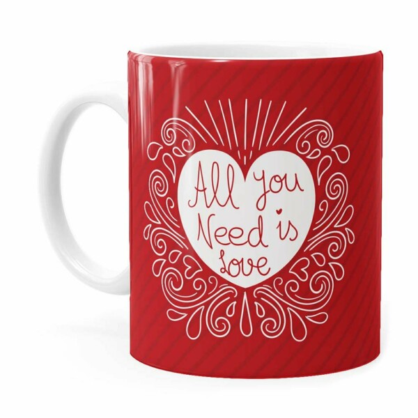 Caneca All You Need Is Love Listras Branca
