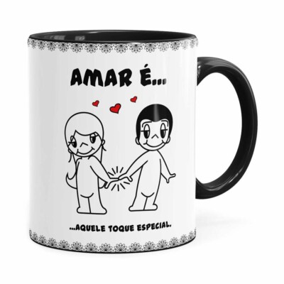 Caneca Amar é Aquele Toque Especial Preta