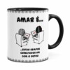 Caneca Amar é Estar Sempre Conectados Preta