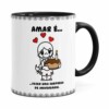 Caneca Amar é Fazer Uma Surpresa De Aniversário Preta