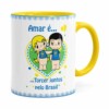 Caneca Amar é Torcer Juntos Pelo Brasil Amarela