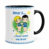 Caneca Amar é Torcer Juntos Pelo Brasil Preta