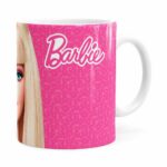 Caneca Barbie Boneca 3d Print Branca