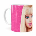 Caneca Barbie Boneca 3d Print Branca
