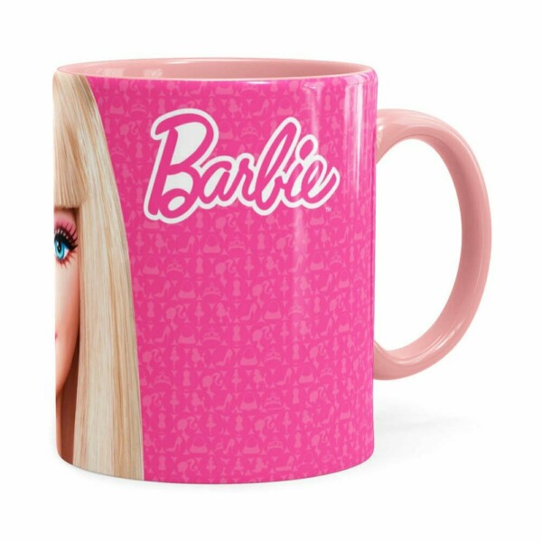 Caneca Barbie Boneca 3d Print Rosa