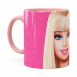 Caneca Barbie Boneca 3d Print Rosa