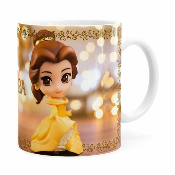 Caneca Bela E A Fera 3d Print Branca