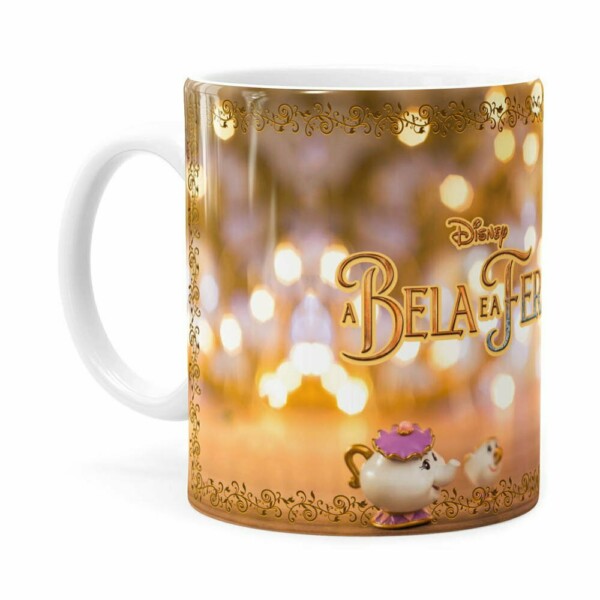 Caneca Bela E A Fera 3d Print Branca