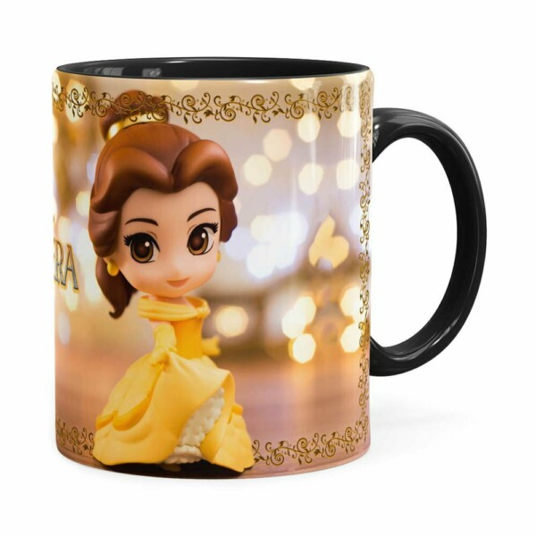 Caneca Bela E A Fera 3d Print Preta