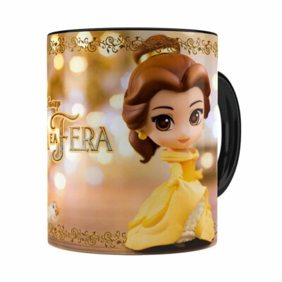Caneca Bela E A Fera 3d Print Preta